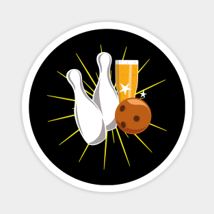 Bowling and beer design Magnet